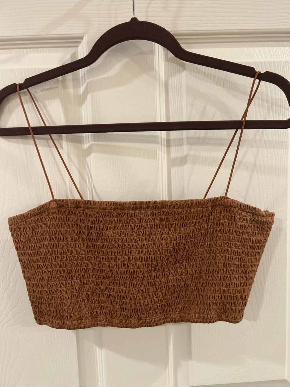 Anthropologie Maeve caramel strappy tube top size medium